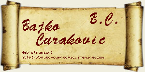 Bajko Curaković vizit kartica